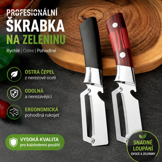 🔥1+1 ZDARMA🥕 Nerezová Škrabka – Protiskluzová Rukojeť | Skladem 🔪⚡