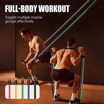 🏋️ Sada 13 odporových pásů s rukojetí na domácí cvičení