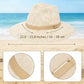 👒 Skládací dámský pletený sluneční klobouk – Elegantní fedora styl s UV ochranou