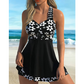 🏖️【S–4XL】👙 Dámské jednodílné plavky s květinovým vzorem 🌊 (s krátkými kalhotkami)