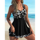 🏖️【S–4XL】👙 Dámské jednodílné plavky s květinovým vzorem 🌊 (s krátkými kalhotkami)