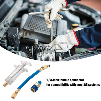 ⚙️ Sada na vstřik barvy a oleje do autoklimatizace