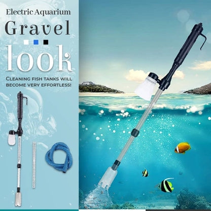 🐟 Elektrický čistič štěrku do akvárií – Bateriový, nastavitelná délka trubice