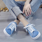 👟Dámské džínové mule tenisky – trendy třásně | Na dobírku