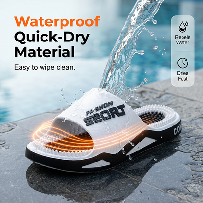 Men Massage Slippers Non Slip House Slides with Arch Support
