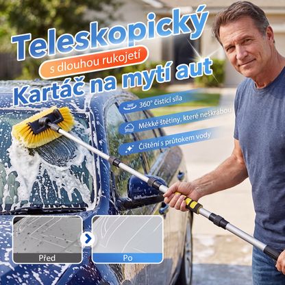 🧹 Dlouhý teleskopický kartáč na mytí vysokých oken